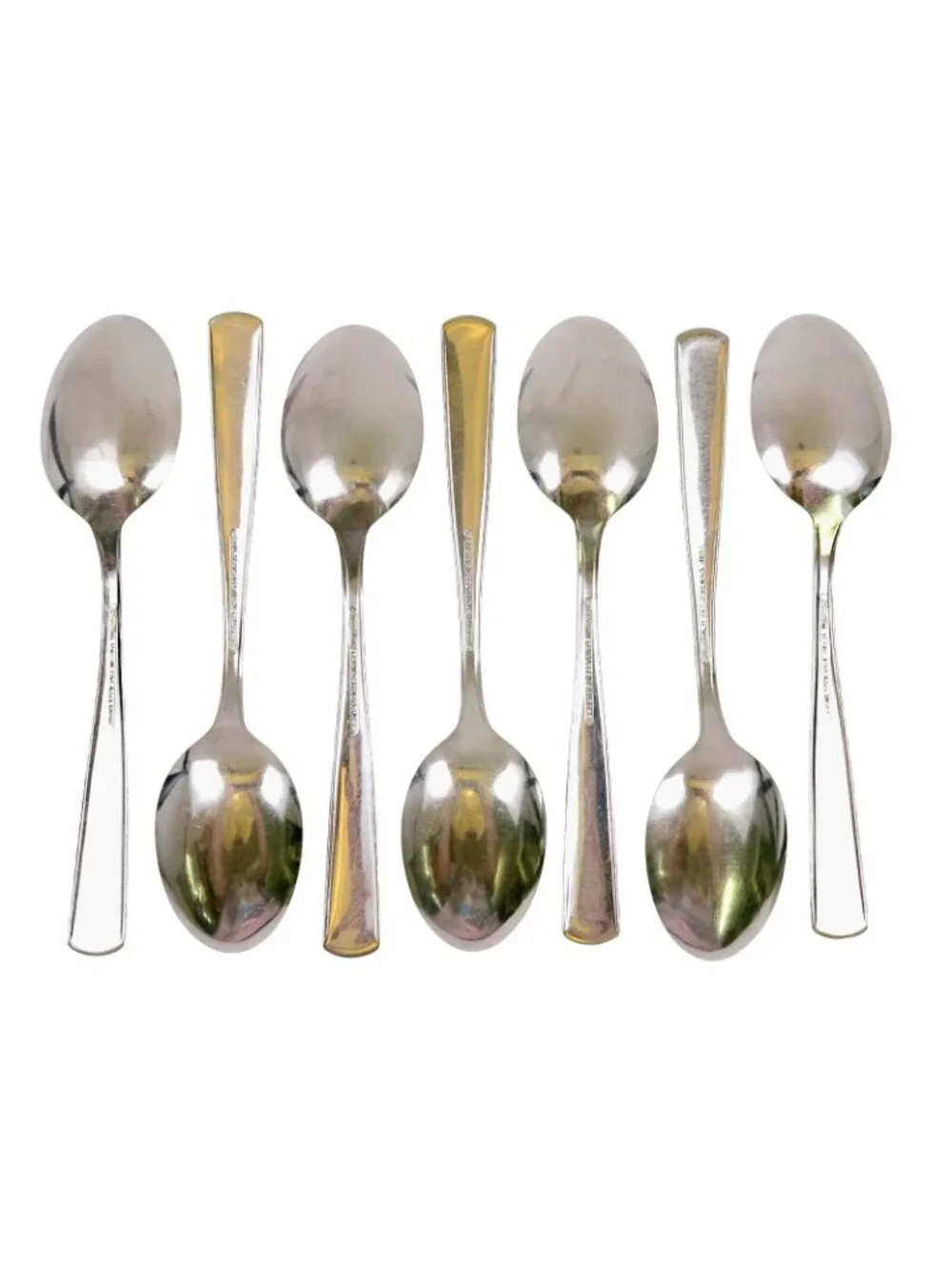 Sears Roebuck Rose Stainless Place Soup Spoons (Set of 7) 7 1/4